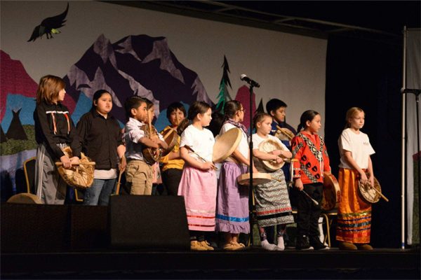 young performers at the Celebrating Salish conference